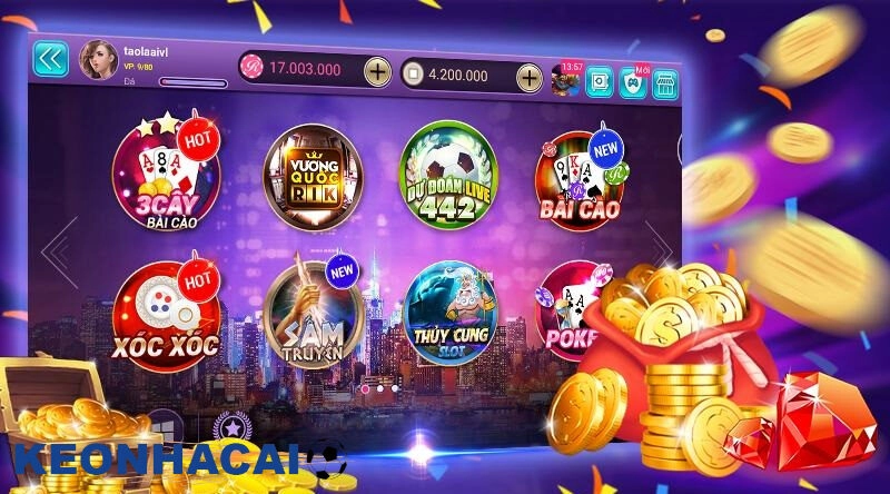 Rikvip với những hạng mục trò chơi đặc sắc hàng đầu